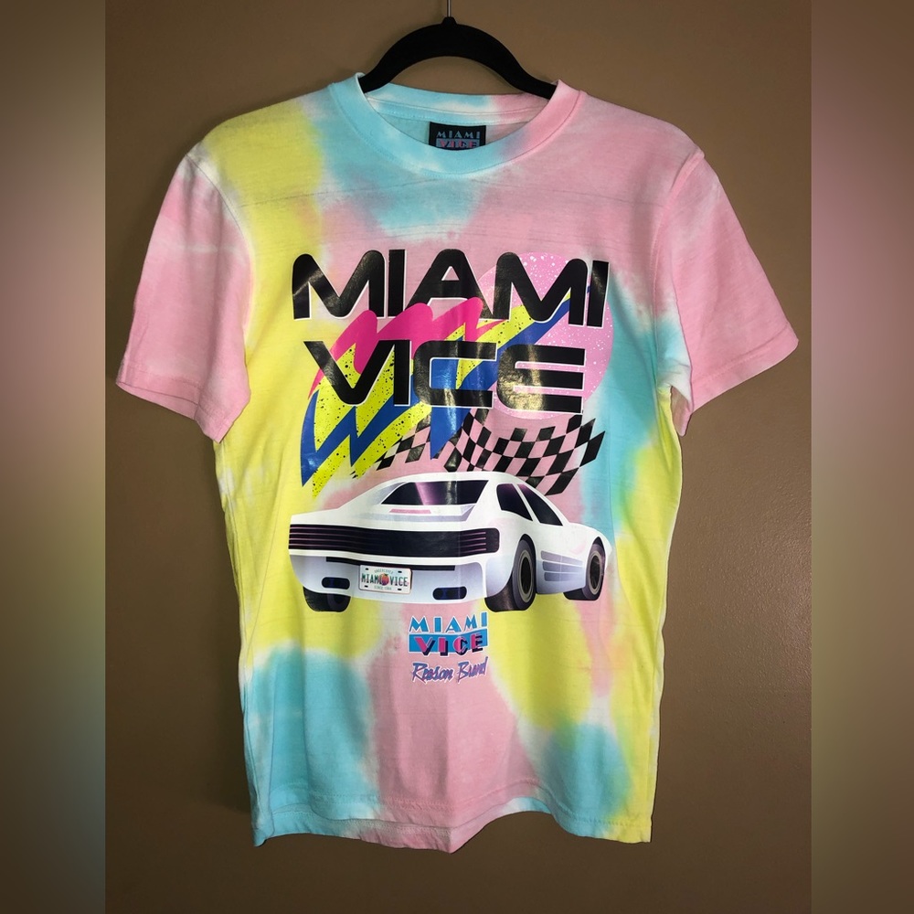 NWT Men’s Miami Vice Tye Die Short Sleeve Shirt Sz Small